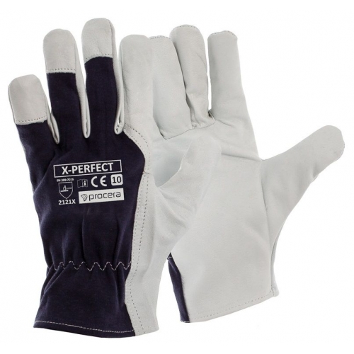 RĘKAWICE WZMOCNIONE KOZIĄ SKÓRĄ X-PERFECT ROZ 8-11